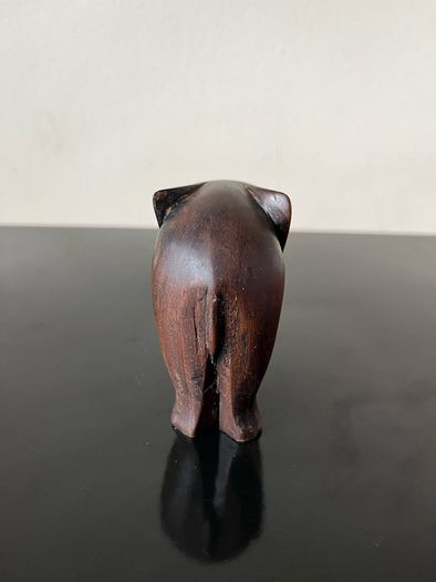 Hand carved wooden elephant