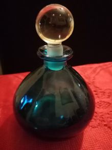 vintage. Blue. perfume. bottle