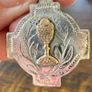 silver vintage communion medal Image 2