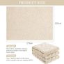 Rugs Living Room 120x170 cm, Beige Rug Non Slip Geometric Carpet, Fluffy Shaggy Area Rugs for Bedroom Lounge Kids Office Image 2