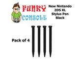New Nintendo 2DS XL Stylus Touch Pens Sticks Black Pack of 4