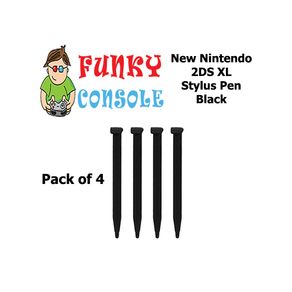 New Nintendo 2DS XL Stylus Touch Pens Sticks Black Pack of 4