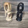 X2 Vintage Gymnastic Olympic Human Tower Figurine Stone White And  Black Sculpture Art Image 4