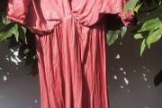 Salmon Pink- Coral Silk Feel Dress