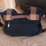 Canvas Black-and-Brown Crossbody Bag Image 3