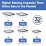 Food Storage Containers Set (32 Piece Set) - 16 Airtight Plastic Containers with 16 Snap Lids - Leak Proof Kitchen & Pantry Containers - BPA-Free - Chalkboard Labels & Marker (FREE POSTAGE) Image 2