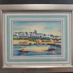 Framed watercolour