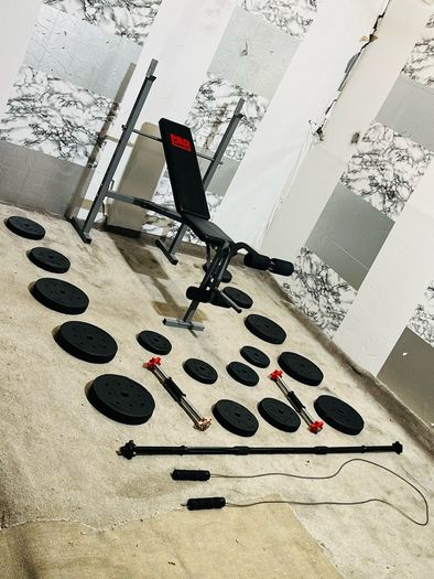 Adjustable Weight Bench Weights Dumbbells Barbell