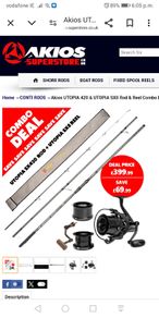 Akios utopia Sx 420  rod and akios utopia sx 8 reel combo