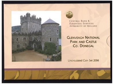 2006 Ireland Central Bank Uncirculated Coin Set Glenveagh National Park and Castle, Co. Donegal. Ideal Birthday Gift.