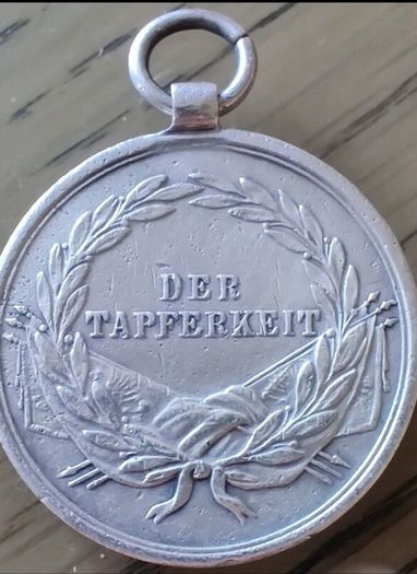 Austro-Hungarian Silver Medal for Bravery (Der Tapferkeit) 1st Class Franz Joseph I