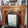 fireplace solid wood with cast iron insert Image 2