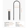 254x55,88mm / 10-Inch 12 Pack Rebar Stakes Heavy Duty U Shape Galvanized Ground Anchors Image 2