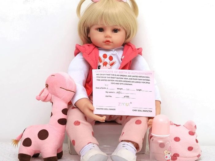 24 Inches 60cm Pretty Reborn Dolls Baby Girls Soft Silicone Vinyl Hanmade Reborn Baby Toddlers Newborn Baby Dolls Boy and Girl Toys Xmas Gifts Reborn Babies (FREE POSTAGE)