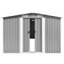 Garden Shed 257x580x181 cm Metal Grey Image 4
