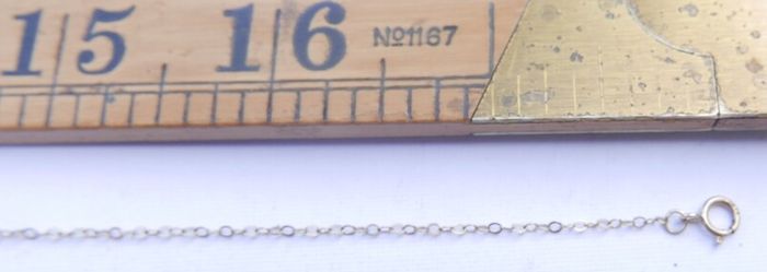 Vintage Solid 9K Gold 375 Pendant Necklace length 18" - 4,07g