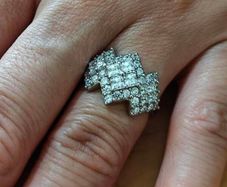 Sterling Silver Ring - Size N - Stamped for Silver (S79)