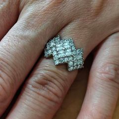 Sterling Silver Ring - Size N - Stamped for Silver (S79)