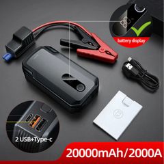 20000mAh Car Jump Starter Power Bank 2000A 1000A Car Battery Charger Auto Emergency Booster Starting Device Jump Start