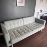 IKEA mint couch and ottoman Image 3