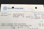 Elvis Memorabilia - Elvis Phone Bill