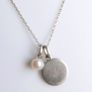 Vintage 925 Sterling Silver Pendant Pearl Necklaces length 18" - 3g Image 5