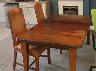 Large Mahogany Extending Dining + 12 chairs