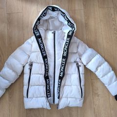 Mens Moncler White Down Jacket Hooded Puffer Coat Size M Authentic