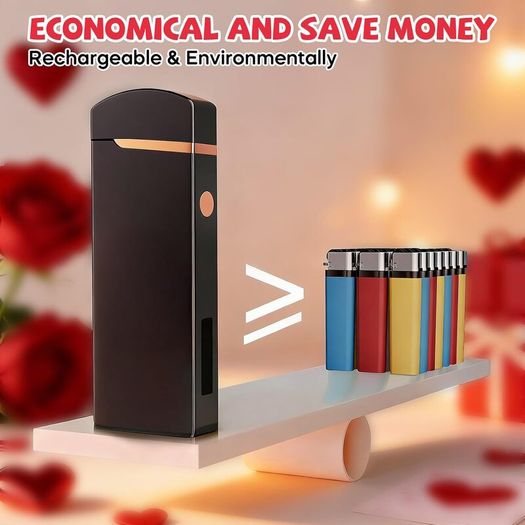 Valentines Day Gifts for Him Men Electric Lighter, USB Rechargeable Arc Lighter Windproof Flameless Plasma Lighter with Battery Display, Birthday Gifts for Men, Women, Him, Her