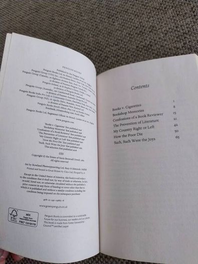 George Orwell paperback in very good condition FREE STANDARD POSTAGE INCLUDED