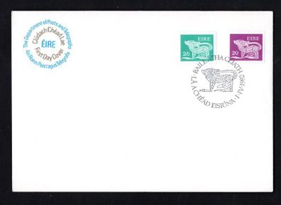 1982 Ireland 26p and 29p Gerl Definitive Stamp Series First Day Cover Cover (FDC) with Cork First Day Cover Cancel