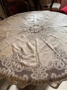 Crochet table cloth - approx 40 years old