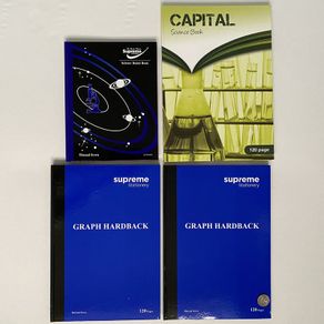 4 x Science Ruled/ Graph Hardback | Thread Sewn