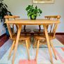Vintage Ercol blonde plank table & 4 candlestick chairs Image 3