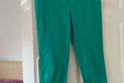 Lovely green cotton M&amp;S crop trousers Size 12