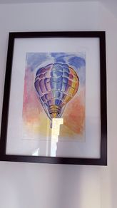 Watercolour - Hot Air Balloon A4
