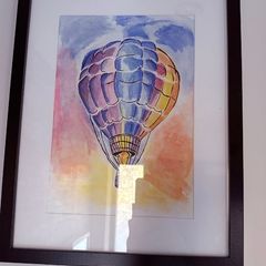 Watercolour - Hot Air Balloon A4