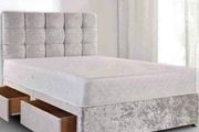 New Stylish single ,Double 4ft, 4ft6, King 5ft And 6ft Superking Sizes Divan Beds Instock. Drawers And Optional Tufted Mattresses Available. Free Delivery