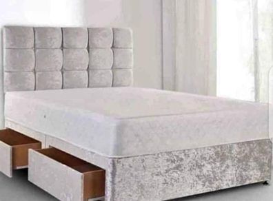 New Stylish single ,Double 4ft, 4ft6, King 5ft And 6ft Superking Sizes Divan Beds Instock. Drawers And Optional Tufted Mattresses Available. Free Delivery