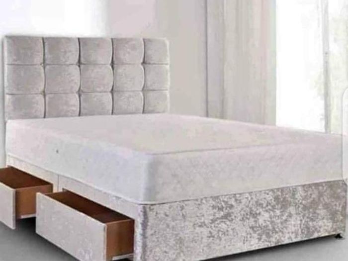 New Stylish single ,Double 4ft, 4ft6, King 5ft And 6ft Superking Sizes Divan Beds Instock. Drawers And Optional Tufted Mattresses Available. Free Delivery