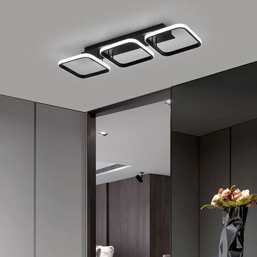 FREE EXPRESS SHIPPING Ceiling Light 3 Rectangles LED Latest Personality Simple White Black Aisle Light for Hallway Entrance Office Bedroom Kitchen Living Room 33W