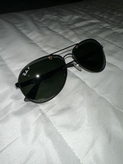 Ray-Ban aviator sunglasses.