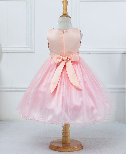 New Girls Sequinned Dress Flower Sash Sleeveless Formal Party Wedding Bridesmaid Sz 5-6yrs