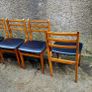 Mid-century set of 4 teak chairs Image 2