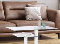 main image for ad Rectangular Glass Coffee Table, Small Shelf,