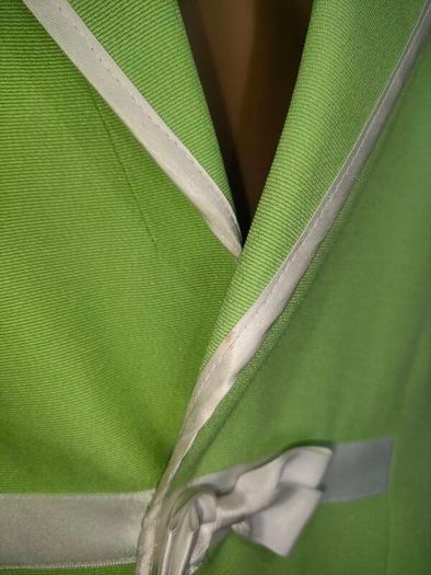 French lime green blazer  with white bow size M/L Postage included