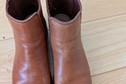 Brown leather Chelsea ankle boots