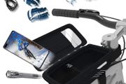 Bike Phone Mount Bag, Bicycle Waterproof Mountain Cycling Frame Top Tube Handlebar Pack with Touch Screen Pouch Case Holder Accessories Compatible with iPhone 8 7 Plus 11 Pro Max, Samsung More