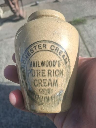 2 X Hailwood's Victorian Stoneware Creamery Jars