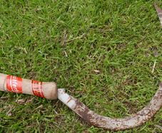 Vintage hand sickle Big primitive farm tools Vintage hand carved tool